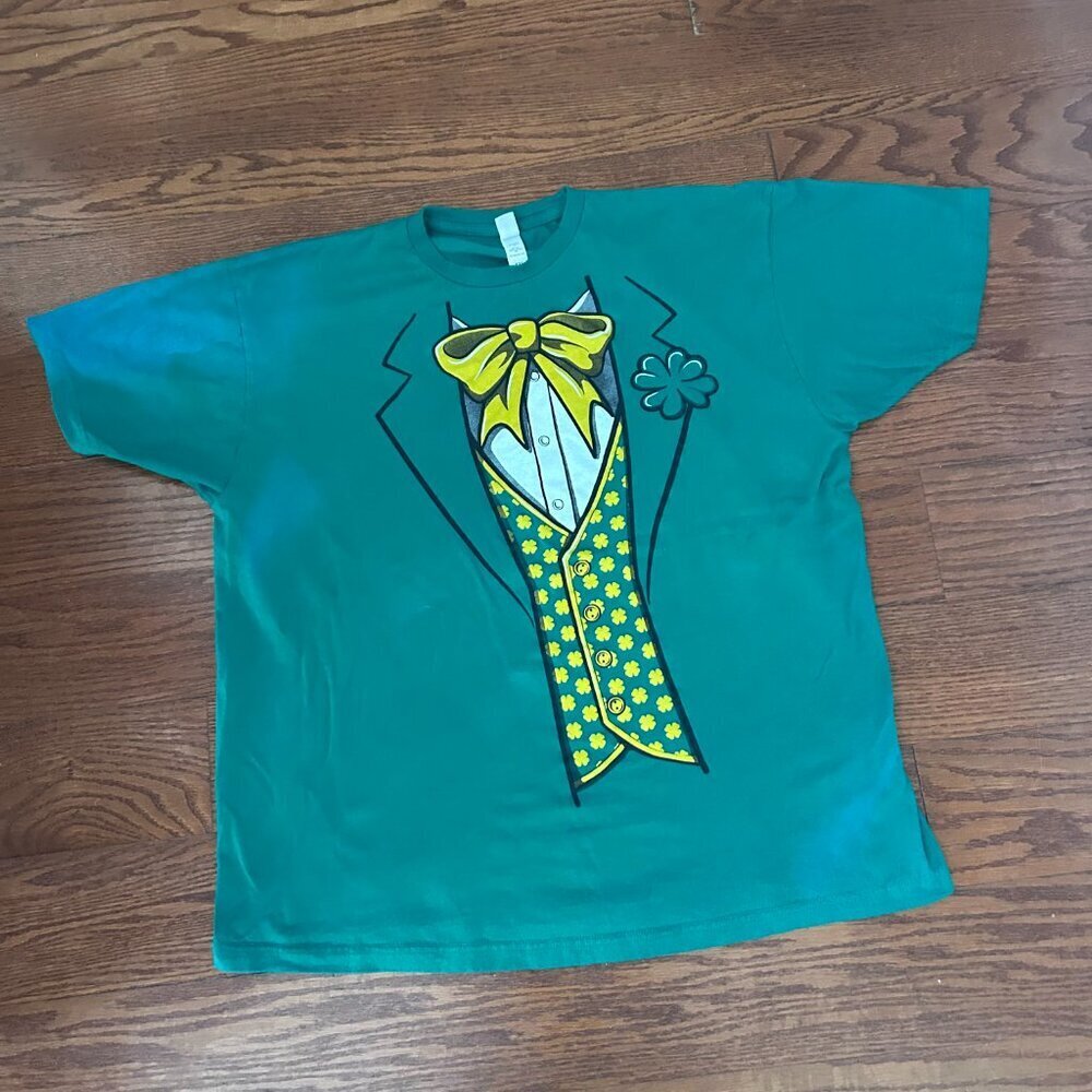 Leprechaun Tuxedo Funny St. Patrick's Day Irish Paddy Costume T-Shirt Size XXL - Picture 5 of 9